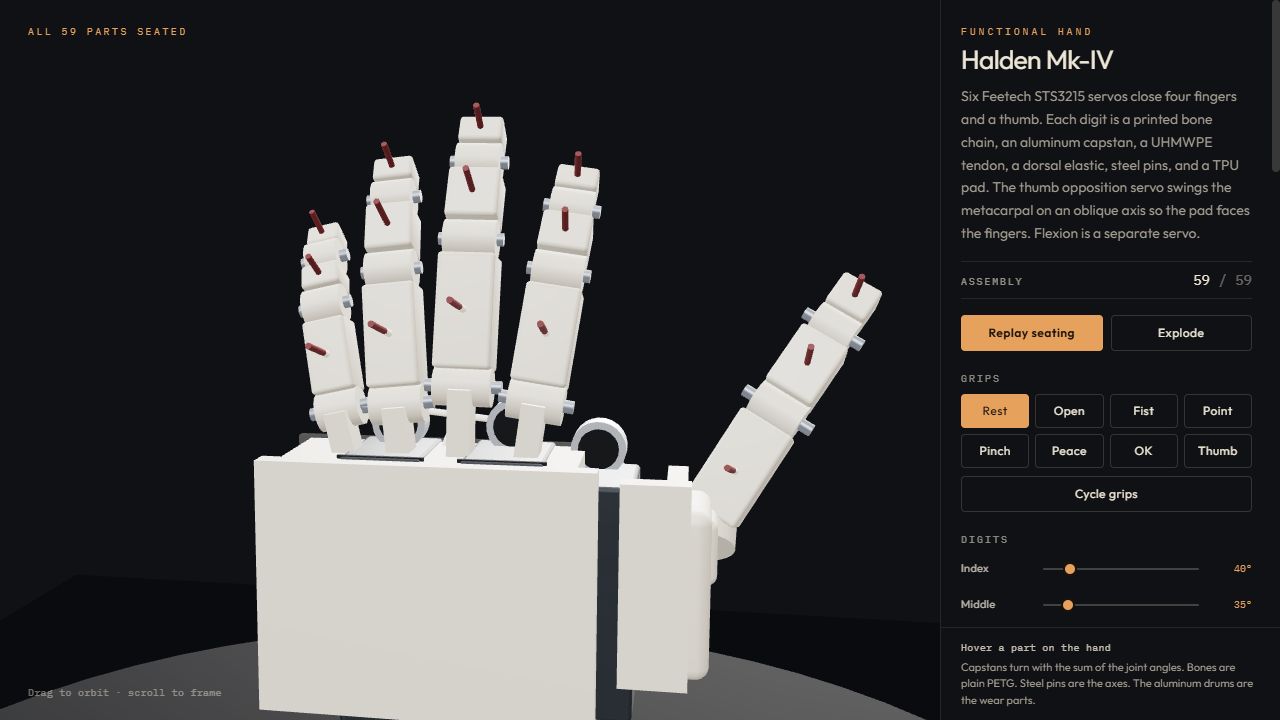 Actual published hand in its rest pose.